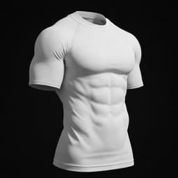 Basic white short sleeve compression thumbnail 1
